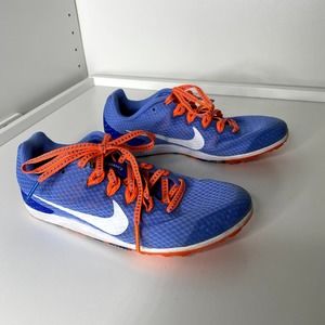 NIKE Zoom Rival D Track Spikes Shoes Blue Purple Orange 806560-418 Women's 6